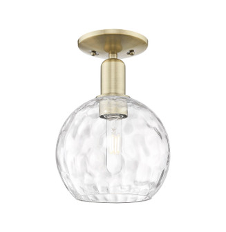 Arcadia One Light Semi-Flush Mount in Antique Brass (405|716-1C-AB-G1215-8)