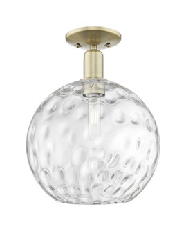 Arcadia One Light Semi-Flush Mount in Antique Brass (405|716-1C-AB-G1215-12)