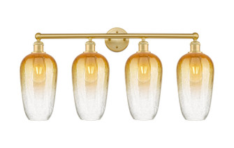 Edison Four Light Bath Vanity in Satin Gold (405|616-4W-SG-G484-7AM)
