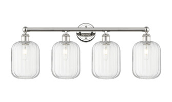 Edison Four Light Bath Vanity in Polished Nickel (405|616-4W-PN-G460-7CL)