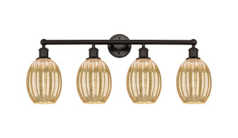 Edison Four Light Bath Vanity in Oil Rubbed Bronze (405|616-4W-OB-G459-6ME)
