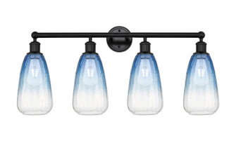 Edison Four Light Bath Vanity in Matte Black (405|616-4W-BK-G480-6SB)