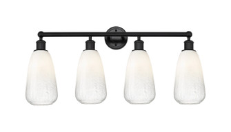 Edison Four Light Bath Vanity in Matte Black (405|616-4W-BK-G480-6OP)