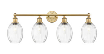 Edison Four Light Bath Vanity in Brushed Brass (405|616-4W-BB-G459-6CL)