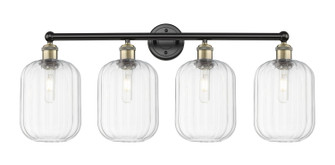 Edison Four Light Bath Vanity in Black Antique Brass (405|616-4W-BAB-G460-7CL)