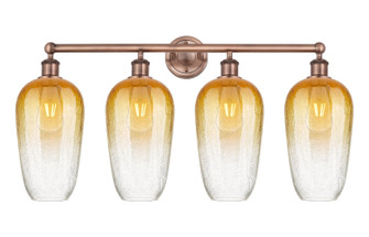 Edison Four Light Bath Vanity in Antique Copper (405|616-4W-AC-G484-7AM)