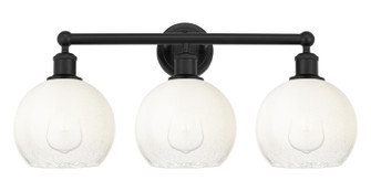Edison Three Light Bath Vanity in Matte Black (405|616-3W-BK-G483-8OP)