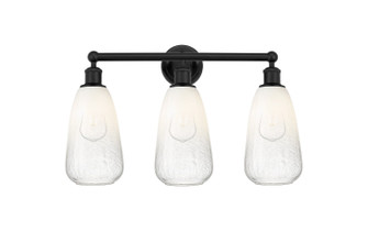 Edison Three Light Bath Vanity in Matte Black (405|616-3W-BK-G480-6OP)