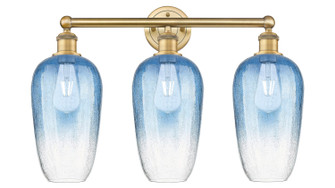Edison Three Light Bath Vanity in Brushed Brass (405|616-3W-BB-G484-7SB)