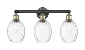 Edison Three Light Bath Vanity in Black Antique Brass (405|616-3W-BAB-G459-6CL)