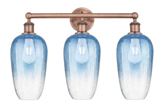 Edison Three Light Bath Vanity in Antique Copper (405|616-3W-AC-G484-7SB)