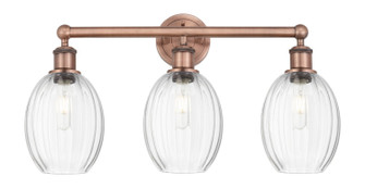 Edison Three Light Bath Vanity in Antique Copper (405|616-3W-AC-G459-6CL)