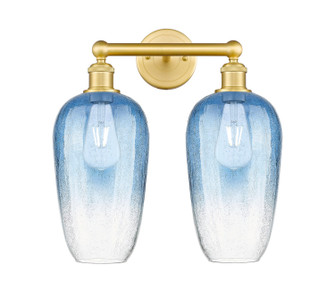 Edison Two Light Bath Vanity in Satin Gold (405|616-2W-SG-G484-7SB)