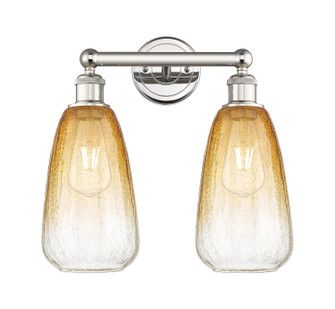 Edison Two Light Bath Vanity in Polished Nickel (405|616-2W-PN-G480-6AM)