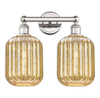Edison Two Light Bath Vanity in Polished Nickel (405|616-2W-PN-G460-7ME)