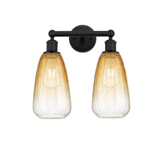 Edison Two Light Bath Vanity in Matte Black (405|616-2W-BK-G480-6AM)
