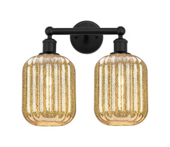Edison Two Light Bath Vanity in Matte Black (405|616-2W-BK-G460-7ME)