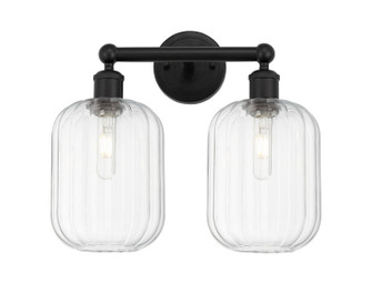 Edison Two Light Bath Vanity in Matte Black (405|616-2W-BK-G460-7CL)