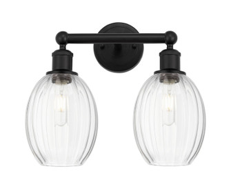 Edison Two Light Bath Vanity in Matte Black (405|616-2W-BK-G459-6CL)