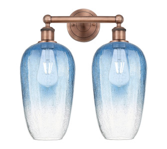 Edison Two Light Bath Vanity in Antique Copper (405|616-2W-AC-G484-7SB)