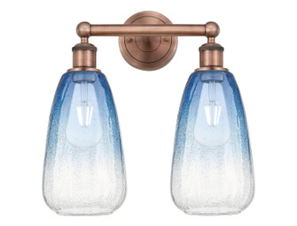 Edison Two Light Bath Vanity in Antique Copper (405|616-2W-AC-G480-6SB)