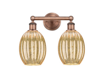 Edison Two Light Bath Vanity in Antique Copper (405|616-2W-AC-G459-6ME)