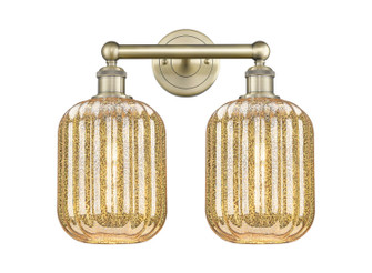 Edison Two Light Bath Vanity in Antique Brass (405|616-2W-AB-G460-7ME)