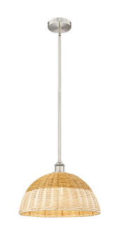 Edison One Light Mini Pendant in Brushed Satin Nickel (405|616-1S-SN-NBD2-16-NAT)