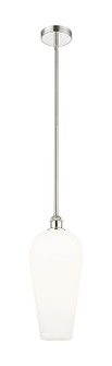 Edison One Light Mini Pendant in Polished Nickel (405|616-1S-PN-G456-8WH)
