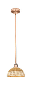 Edison One Light Mini Pendant in Antique Copper (405|616-1S-AC-NBD2-9-NAT)