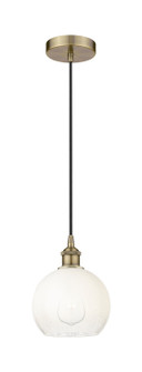 Edison One Light Mini Pendant in Antique Brass (405|616-1P-AB-G483-8OP)