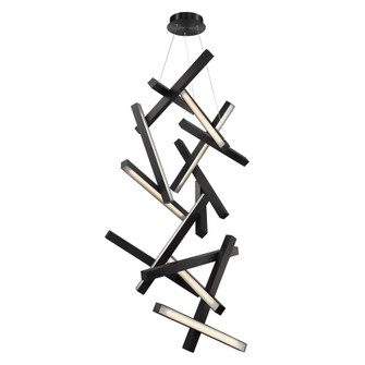 Chaos LED Chandelier in Black (281|PD-64875-BK)