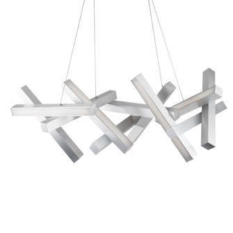 Chaos LED Linear Pendant in Brushed Aluminum (281|PD-64848-AL)