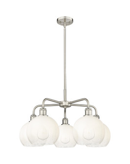 Ballston Five Light Chandelier in Satin Nickel (405|516-5CR-SN-G483-8OP)
