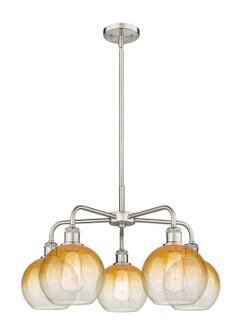 Ballston Five Light Chandelier in Satin Nickel (405|516-5CR-SN-G483-8AM)