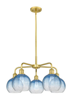 Ballston Five Light Chandelier in Satin Gold (405|516-5CR-SG-G483-8SB)