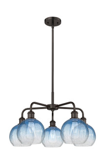Ballston Five Light Chandelier in Oil Rubbed Bronze (405|516-5CR-OB-G483-8SB)