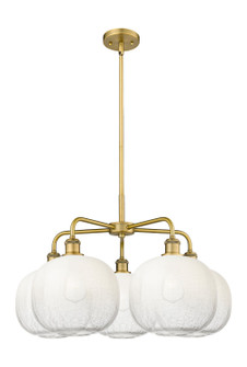 Ballston Five Light Chandelier in Brushed Brass (405|516-5CR-BB-G481-10OP)
