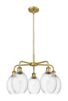 Ballston Five Light Chandelier in Brushed Brass (405|516-5CR-BB-G459-6CL)