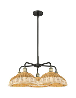 Ballston Five Light Chandelier in Black Antique Brass (405|516-5CR-BAB-NBD2-9-NAT)