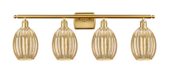 Ballston Four Light Bath Vanity in Satin Gold (405|516-4W-SG-G459-6ME)
