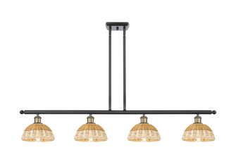 Ballston Four Light Island Pendant in Black Antique Brass (405|516-4I-BAB-NBD2-75-NAT)