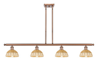 Ballston Four Light Island Pendant in Antique Copper (405|516-4I-AC-NBD2-75-NAT)