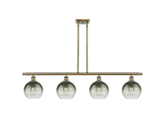 Ballston Four Light Island Pendant in Antique Brass (405|516-4I-AB-G483-8SL)