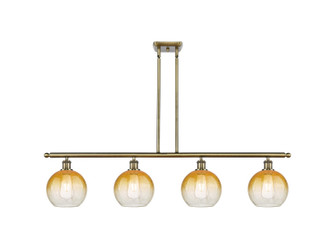 Ballston Four Light Island Pendant in Antique Brass (405|516-4I-AB-G483-8AM)