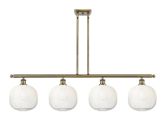 Ballston Four Light Island Pendant in Antique Brass (405|516-4I-AB-G481-10OP)