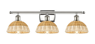 Ballston Three Light Bath Vanity in Polished Nickel (405|516-3W-PN-NBD2-75-NAT)