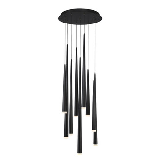 Cascade LED Pendant in Black (281|PD-41809R-BK)