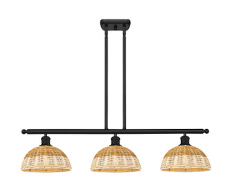 Ballston Three Light Island Pendant in Matte Black (405|516-3I-BK-NBD2-9-NAT)