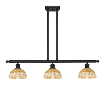Ballston Three Light Island Pendant in Matte Black (405|516-3I-BK-NBD2-75-NAT)